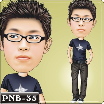 男生人像Q版漫畫PNB-35
